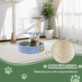 thumbnail image 2 of 18.5 inch Small Cat Tree Tower with Sisal Scratching Post Cozy Perch, Fleece Lounge Bed with Hanging Ball,Blue, 2 of 7