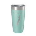 thumbnail image 1 of Fremont Lake Map Tumbler Travel Mug Insulated Laser Engraved Coffee Cup Wyoming 20 oz Teal, 1 of 1