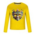 thumbnail image 4 of Blusas y camisas de manga larga con cuello redondo para hombre Blusa de manga larga con cuello redondo y estampado de carnaval para hombre Blusa de poliéster para hombre, 4 of 4