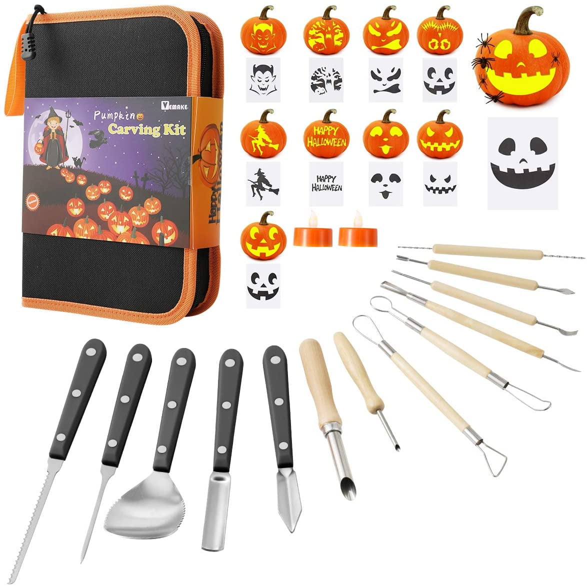 Professional Pumpkin Carving Kit,Pumpkin Carving Knives for Kids and