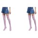 thumbnail image 4 of Minnieouse Paquete de 2 calcetines a rayas de talla grande hasta el muslo transpirables cómodos cálidos fáciles de combinar sin manguera rosa rosa blanco 2Conjunto, 4 of 6