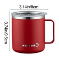 thumbnail image 3 of Vacemry Under $5 Insulated Coffee Cup, Stainless Steel Travel Mug, 400ml Vacuum Sealed Container, Leakproof Tea Water Bottle, Double Wall Thermal Cup, Office Commuter Drinkware, 3 of 8