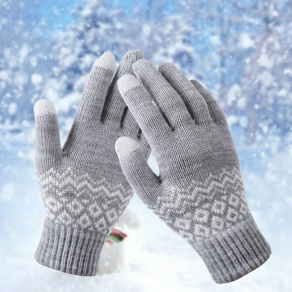 Limei Warm Women Gloves Jacquard for Daily Wear Windproof