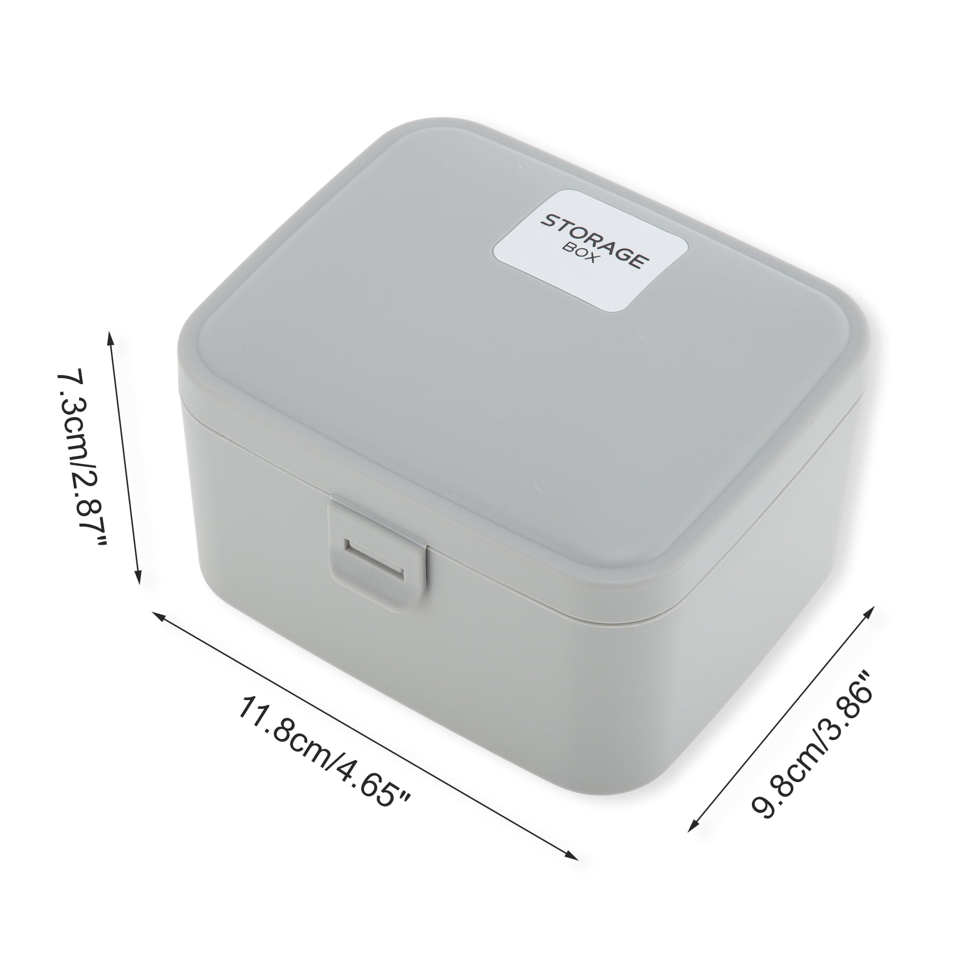 Unique Bargains Simple and Portable Jewelry Box Organizer for Travel Gray
