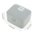 thumbnail image 2 of Unique Bargains 1 Pc Caja de Joyería Simple y Portátil Organizador de Joyería PP Gris, 2 of 5