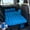Brushed Flocking Wave Pattern - Blue, variant on Plush PVC car inflatable bed, easy to clean. Comes with foot pump and pillows, single/double sizes for SUV, RV, travel and home use.