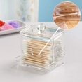 thumbnail image 4 of Saim 2pcs Cotton Swabs Storage Holder Box， Transparent Makeup Case Cosmetic Container，8.7*7.8*9.2cm, 4 of 7