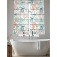 thumbnail image 4 of Teal Jellyfish Starfish Sheer Curtains 2 Panels Set Summer Beach Coral Shell Board Sheer Window Curtains Light Filtering Rod Pocket Voile Drapes for Bedroom Living Room 52"x63", 4 of 8