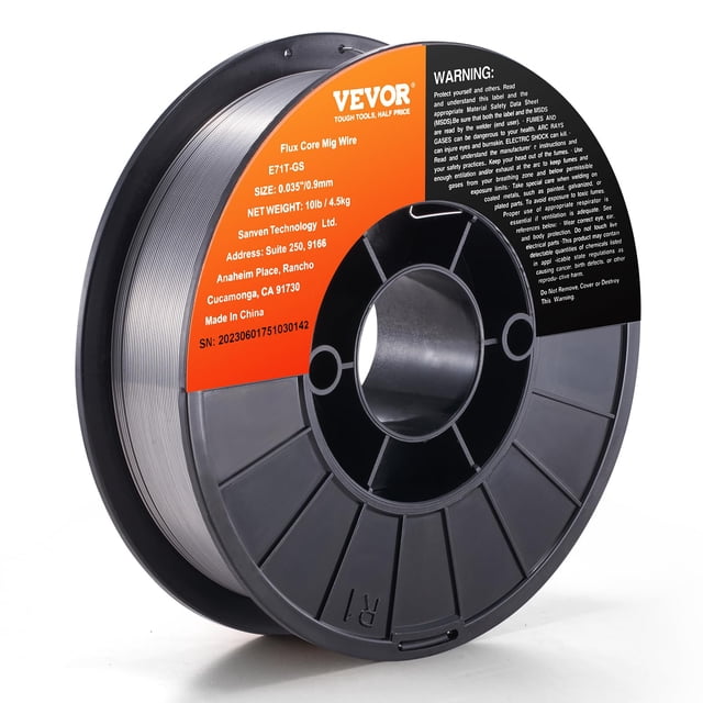 Alambre de soldadura Flux Core VEVOR E71T-GS 0,9 mm 4,5 kg sin gas