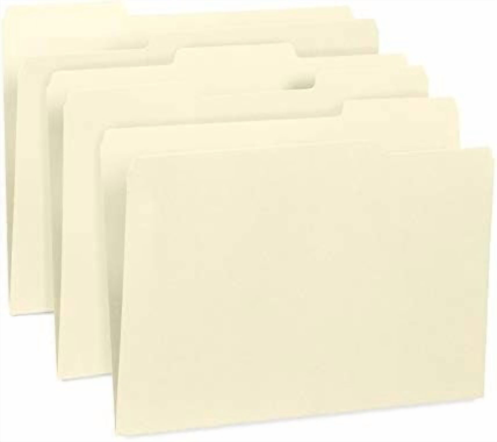 Manilla File Folders 8.5 x 11, 1/3 Cut Tab, Letter Size Vanilla folders, Great for Organizing and Easy File Storage, 100 Per Box (Manila)