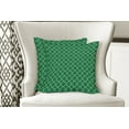 thumbnail image 4 of Ambesonne Moroccan Throw Pillow Cover 2 Pack, Quatrefoil Clover, 20", Green, 4 of 6
