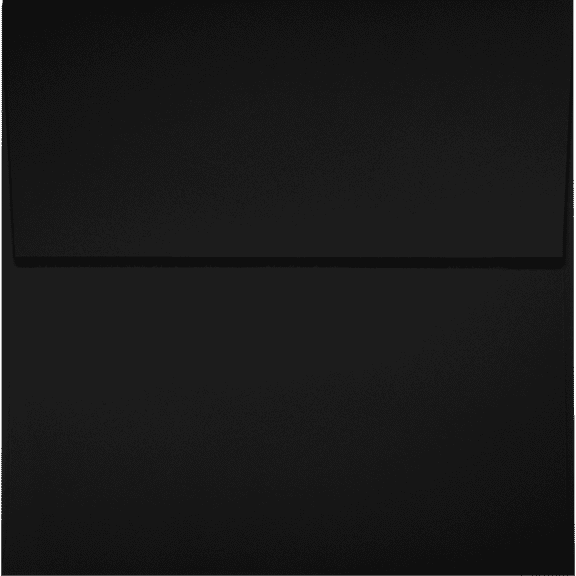 LUXPaper 4 x 4 Square Envelopes, 80 lb. Midnight Black, 50 Pack