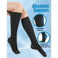 thumbnail image 4 of MecTo Closed Toe Sheer Compression Stockings for Women, 15-20 mmHg Knee High Circulation Support Stockings, Graduated Medical Compression Socks for Travel, Flight, 4 of 6