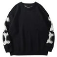 thumbnail image 3 of Yokua Autumn Crew Neck Sweater for Unisex Oversized Skeleton Bone Print Knit Sweater, 3 of 18