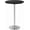Silver & Black, variant on Shahoo Round Bar Table, Cocktail Table with Metal Base & MDF Top, Counter Height Pub Table for Dining Room, Living Room, Kitchen, Bar, Pub, Cafe, White