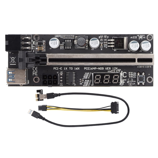 Tarjeta adaptadora PCI E NikouMX con pantalla de temperatura y adaptador 1X a 16X
