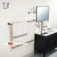 thumbnail image 4 of JQK Double Bath Towel Bar, Oil Rubbed Bronze 36 Inch Stainless Steel Towel Rack for Bathroom, Towel Holder Wall Mount, 39 in Total Length, TB100L36-ORB, 4 of 8