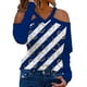 thumbnail image 1 of Las tapas del hombro para las mujeres Sexy Impresión digital 3D Camiseta de manga larga Primavera Cuello en V fino Jersey Túnicas Pompotops  FGAJ170, 1 of 5