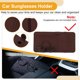 thumbnail image 5 of Clip para gafas de sol de coche Unique Bargains, soporte universal para gafas de sol en el parasol del coche, cuero rojo 32x16cm 1 Pcs, 5 of 7