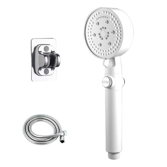 FHBVT Magical Eight Pressurized Showerhead Set 8 Adjustable Spray Modes Powerful Water Pressure Easy Installation Spa-Like Experience Modern Bathroom Decor Accessory For Home Daily Shower Routine
