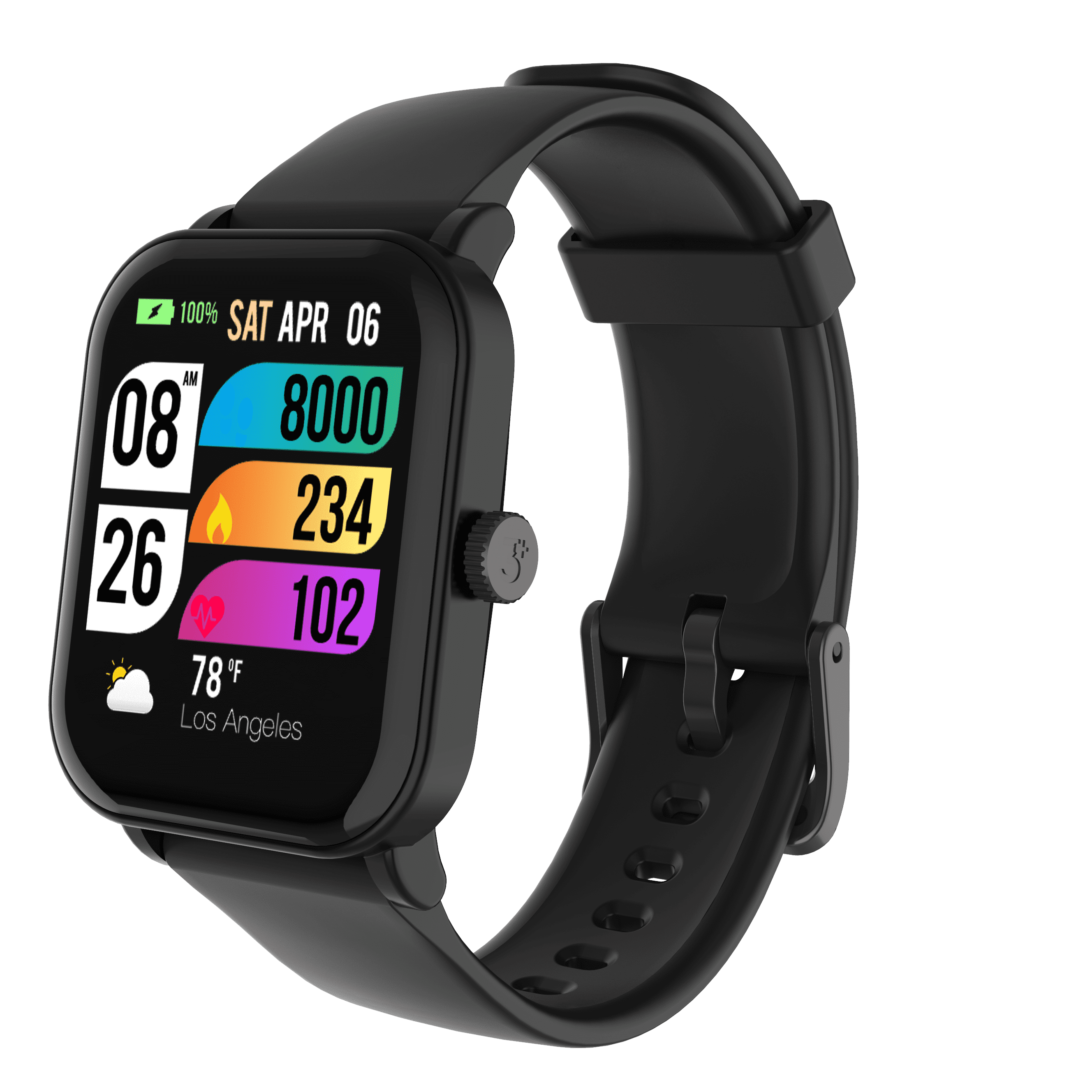 3Plus Vibe Plus 2 Smart Watch - Black  (Unisex, for Adults, Children, Teens, and Seniors)
