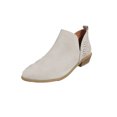 thumbnail image 2 of Chaussures pour Femmes Rétro Couleur Unie Talon Bas Creux Mode Bottes Courtes en Cuir, 2 of 4