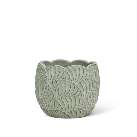 Set of 2 Small Round Scallop Planter