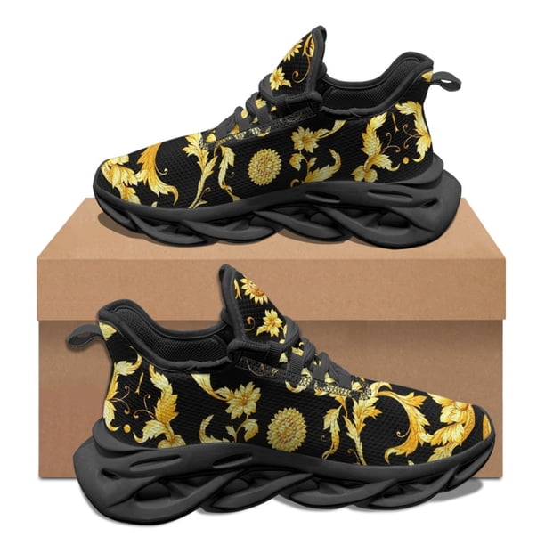 Zapatos barrocos dorados Para mujer, estilo a la moda, planos clásicos Para hombre, Zapatos con plataforma portátil Para mujeres