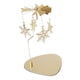 thumbnail image 4 of Candelabro giratorio de metal plateado para decoración de fiestas y eventos especiales Copo de nieve, 4 of 9