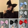 thumbnail image 2 of Women Headband Non-Slip Satin Hairband with Large 3D Bow Design Party Wear Birthday Photo Prop Accessories, 2 of 8