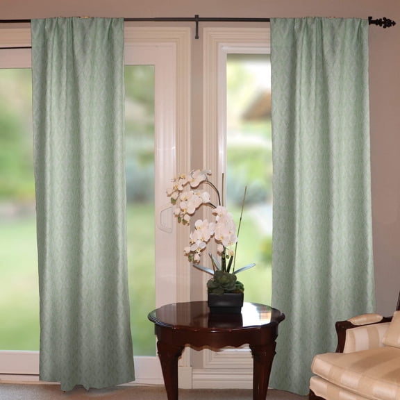 Jacquard Tribal Diamonds Curtain Panel 54 Inch Wide