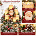 thumbnail image 7 of Santa Claus Christmas Lighted Centerpiece with Flameless Candle Glow, Christmas Decoration with Frosted Greenery, Red Berries & Pinecones, Perfect for Home Tabletop & Holiday Gift, 10.6" x 11.8", 7 of 7