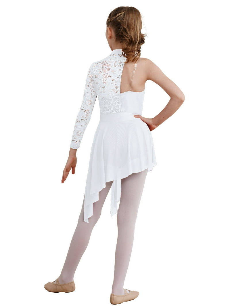 white lace lyrical dress Amazon.com: Women Flowy Lyrical Dance Dress Ivory Small