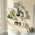 thumbnail image 4 of FKS LIFE Floating Shelves for Wall, Wall Shelves for Bathroom, Bedroom, Living Room, Kitchen, Office, Wood Shelves for Home Decor Set of 5, 4 of 5