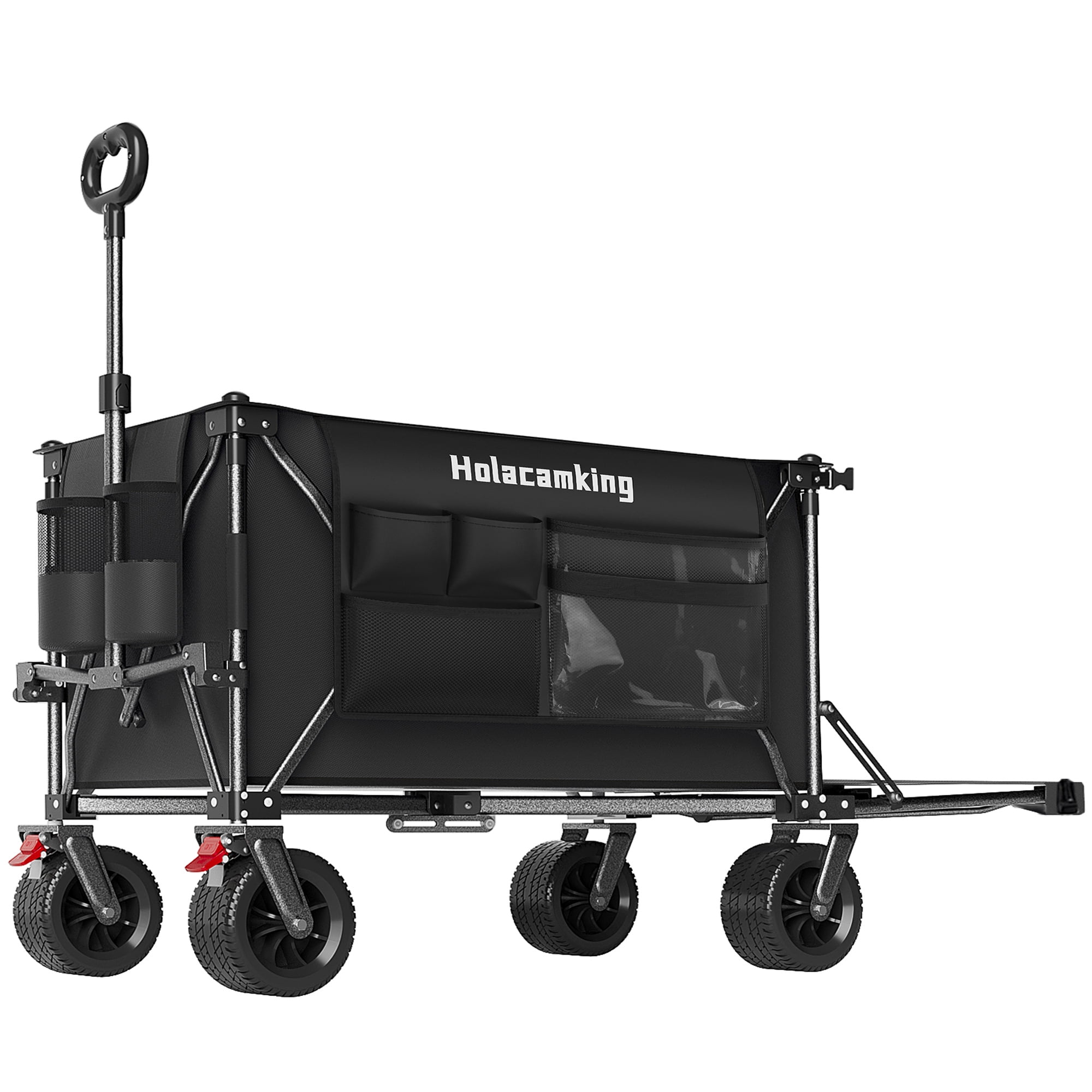 Utility Wagon with 58 Expandable Tailgate 500 lbs Capacity All-Terrain Wheels Beach Camping Cart