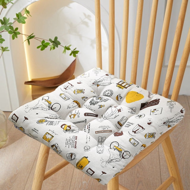 Cojines Acolchados para Sillas con Lazos | Cojines Multicolor de Poliéster para Sillas de Interior/Comedor/Cocina | 40X40Cm | Diseño Plegable | 1 Unidad