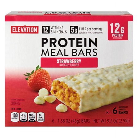 Elevation Strawberry Protein Meal Bar, 6 count