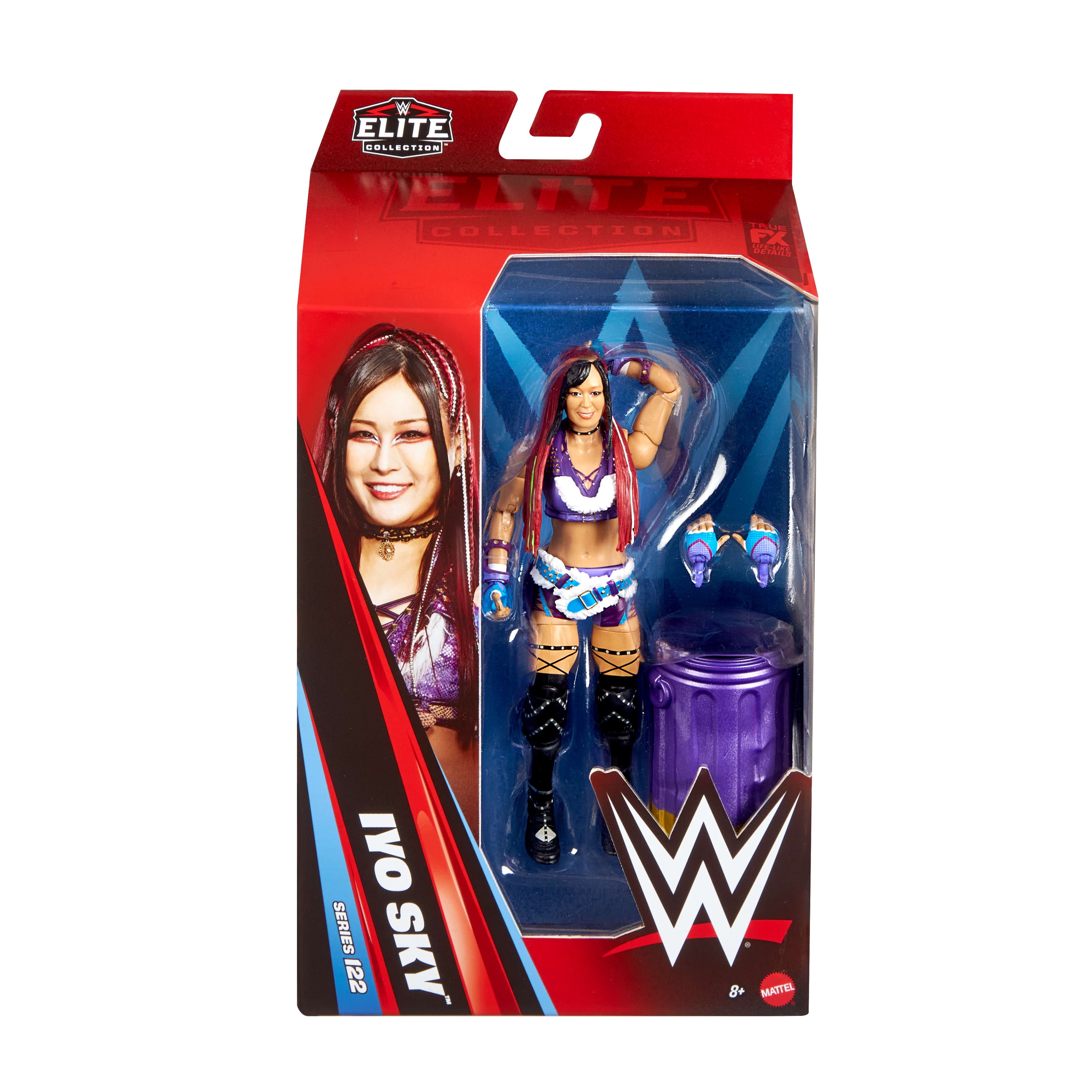 WWE Elite Iyo Sky Action Figure, Series #122 Set, 6-inch Collectible with Articulation & Accessories