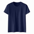 thumbnail image 3 of Kaprioy Summer Tops for Women Short Sleeve Comfy Basic Top Tees Tshirt Crewneck Shirt, 3 of 5