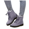 thumbnail image 5 of KELINFONG Women's Snow Waterproof Boot Warm Furry Lined Ankle Booties Lace up Outdoor Womens Boots, 5 of 6