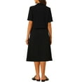 thumbnail image 3 of INSPIRE CHIC Short Sleeve Blazer Skirt Suits for Women's Summer Dressy Business Casual Skirt Suit Set, 3 of 5