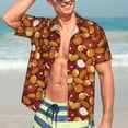 thumbnail image 7 of Pofeuu Almond Nuts Print Hawaiian Shirt for Men Sleeves Casual Button Down Summer Beach Dress Shirts T-Shirts,3X-Large, 7 of 7