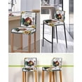 thumbnail image 5 of Farmhouse Rooster Bar Stool Covers Set of 2, Rustic Red Barn Windmill Sunflowers Stretch Washable Bar Chair Covers with Backs, Removable Pub Counter Height Chair Cover for Kitchen Dining Room Cafe, 5 of 7