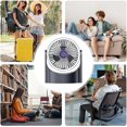 thumbnail image 5 of Rotating Desk Fan, Quiet and Adjustable, 16 x 13 x 9 cm, with Hanging Lighting, Compact Cooling Device, 180 Degree Rotation., 5 of 5