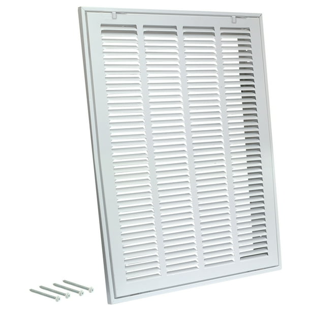 EZFLO 61631 Return Air Filter Grille, 16 inch x 20 inch Opening, White