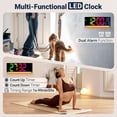 thumbnail image 4 of Reloj de pared ANSOPER digital grande de 16,5 pulgadas con 11 colores RGB, 4 of 9