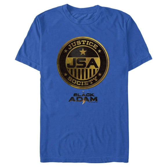 Men's Black Adam Superhero Group  Graphic Tee Royal Blue X Large