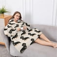 thumbnail image 5 of Oversized Wearable Blanket Hoodie,Cute Dachshund Sherpa Blanket Hoodie with Super Pockets,Super Warm Fuzzy Pullover for Women & Men, 5 of 6