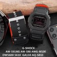 thumbnail image 4 of Correa de reloj de nailon para G-shock DW5600 AW-591MS AW-590 AWG-M100/101 G-300 GW-5000 5035 GW-M5610 Correa de reloj Pulsera de lona 16 mm, 4 of 5