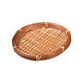 thumbnail image 2 of Bandeja de almacenamiento, cesta tejida, recogedor redondo, cesta de pan para verduras, bandeja para servir, cesta de frutas para gabinete, cocina, 13cm, 2 of 9